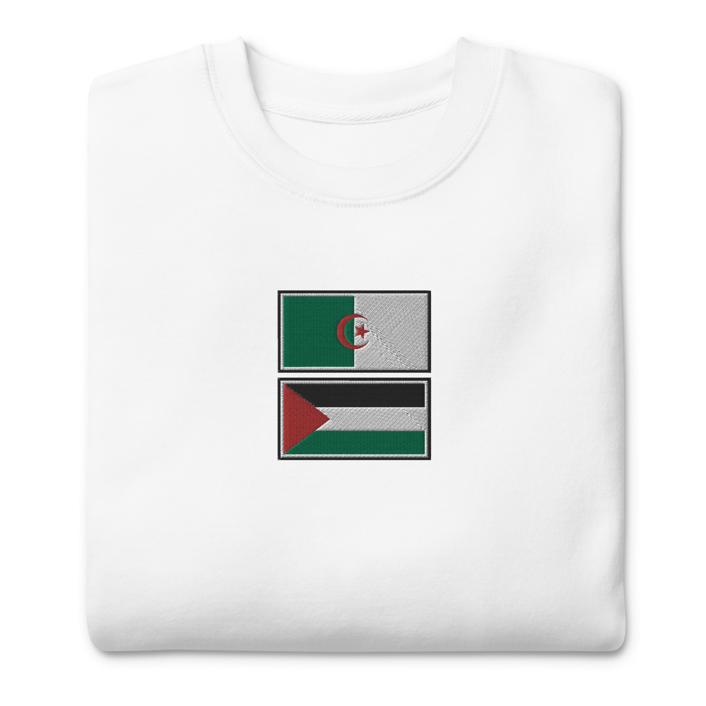 Algeria x Palestine Embroidered Unisex Sweatshirt