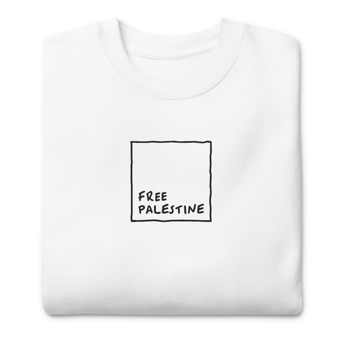 Free Palestine Handwriting Embroidered Unisex Sweatshirt