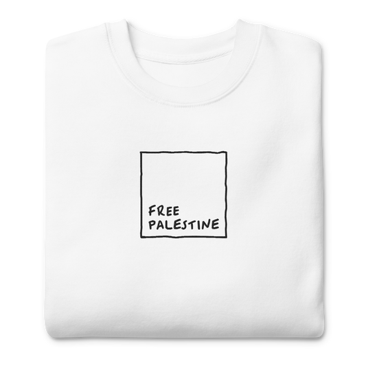 Free Palestine Handwriting Embroidered Unisex Sweatshirt