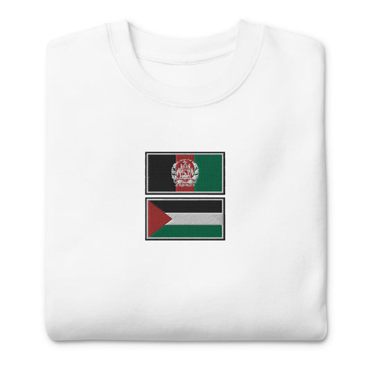 Afghanistan x Palestine Embroidered Unisex Sweatshirt