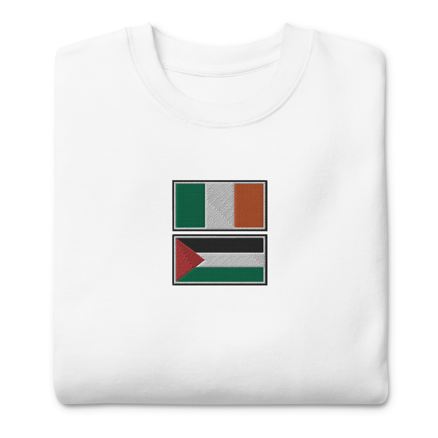 Ireland x Palestine Embroidered Unisex Sweatshirt