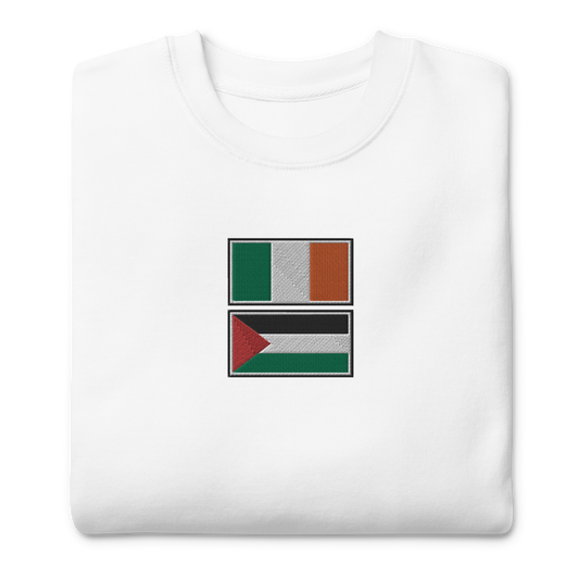 Ireland x Palestine Embroidered Unisex Sweatshirt