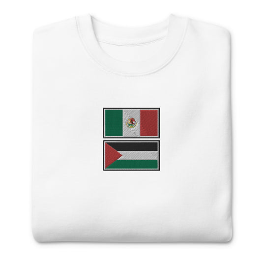 Mexico x Palestine Embroidered Unisex Sweatshirt