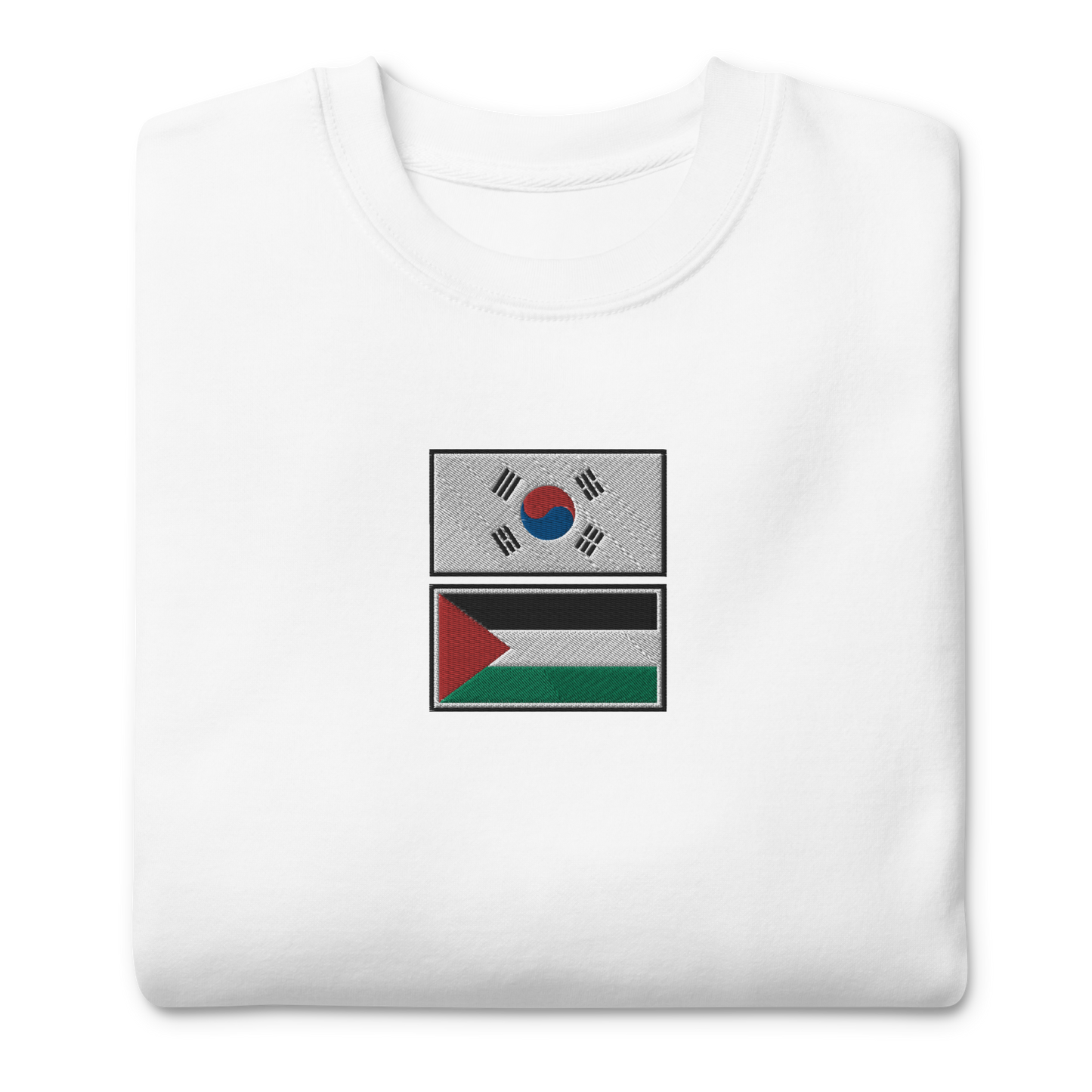 South Korea x Palestine Embroidered Unisex Sweatshirt