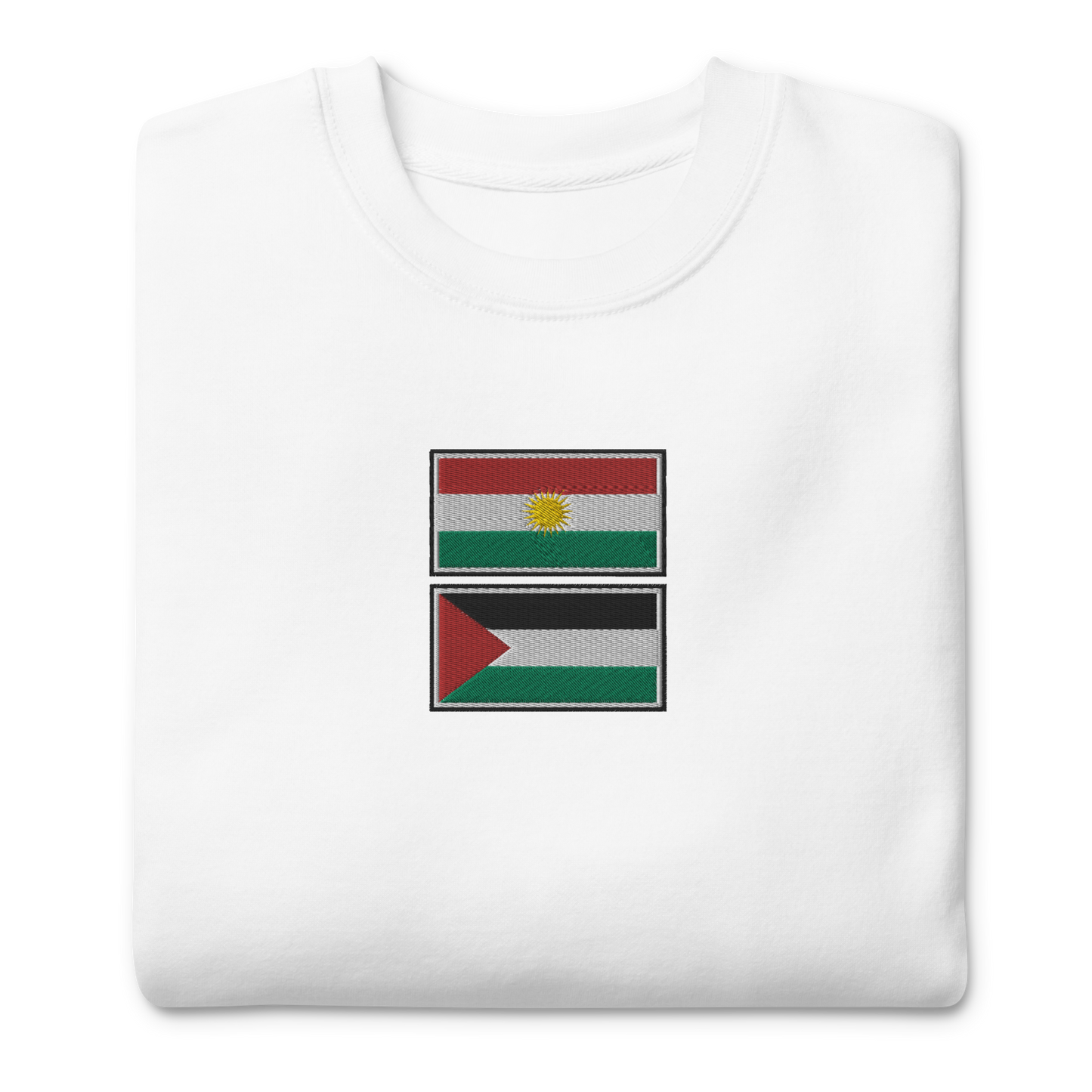 Kurdistan x Palestine Embroidered Unisex Sweatshirt