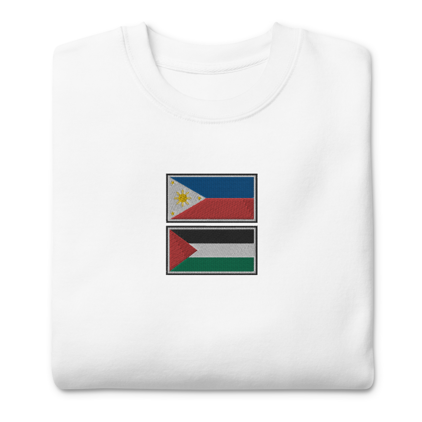 Philippines x Palestine Embroidered Unisex Sweatshirt