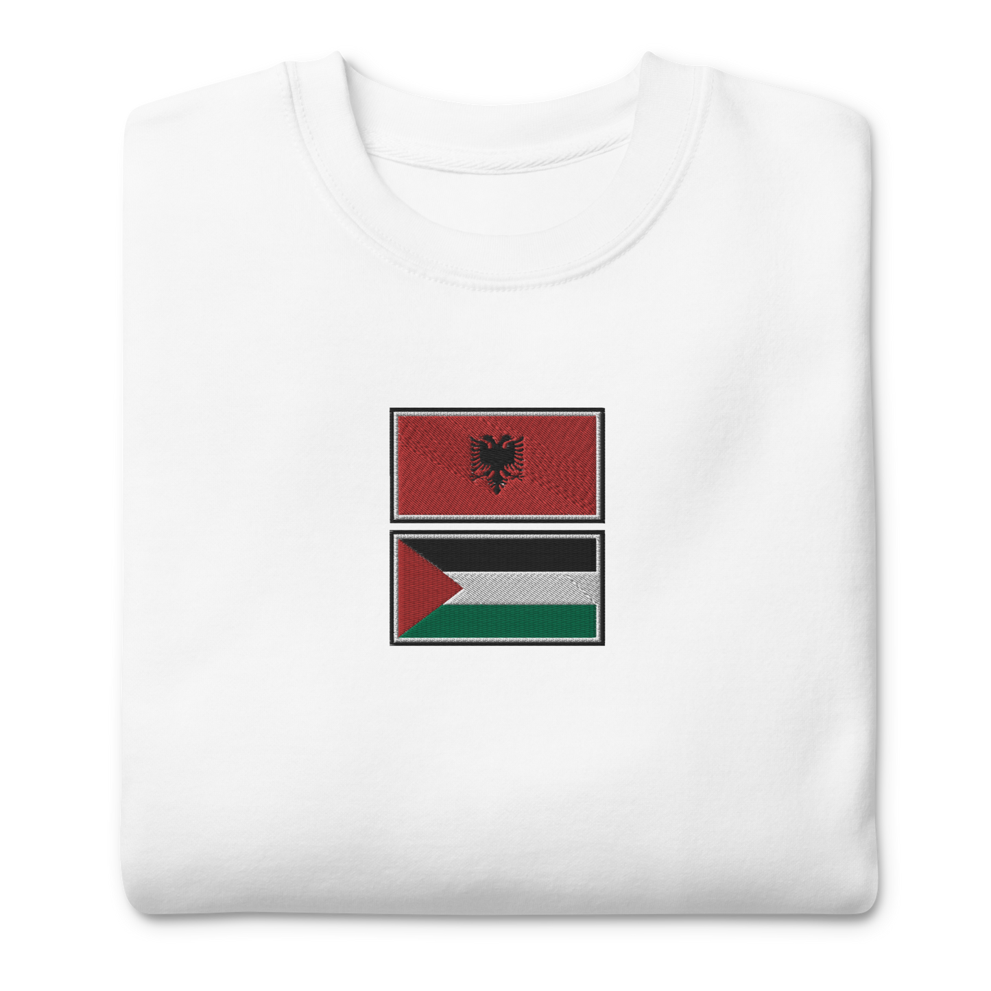 Albania x Palestine Embroidered Unisex Sweatshirt