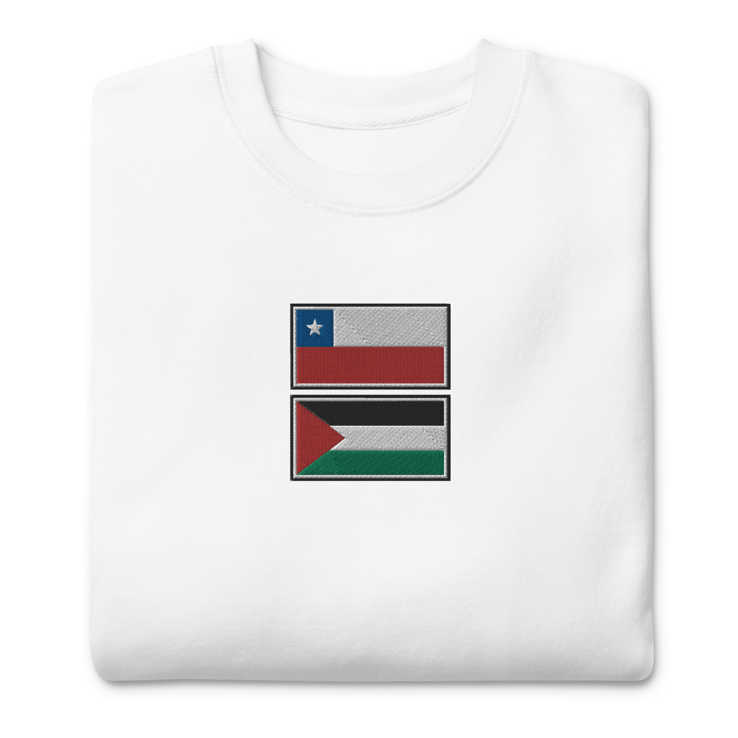 Chile x Palestine Embroidered Unisex Sweatshirt