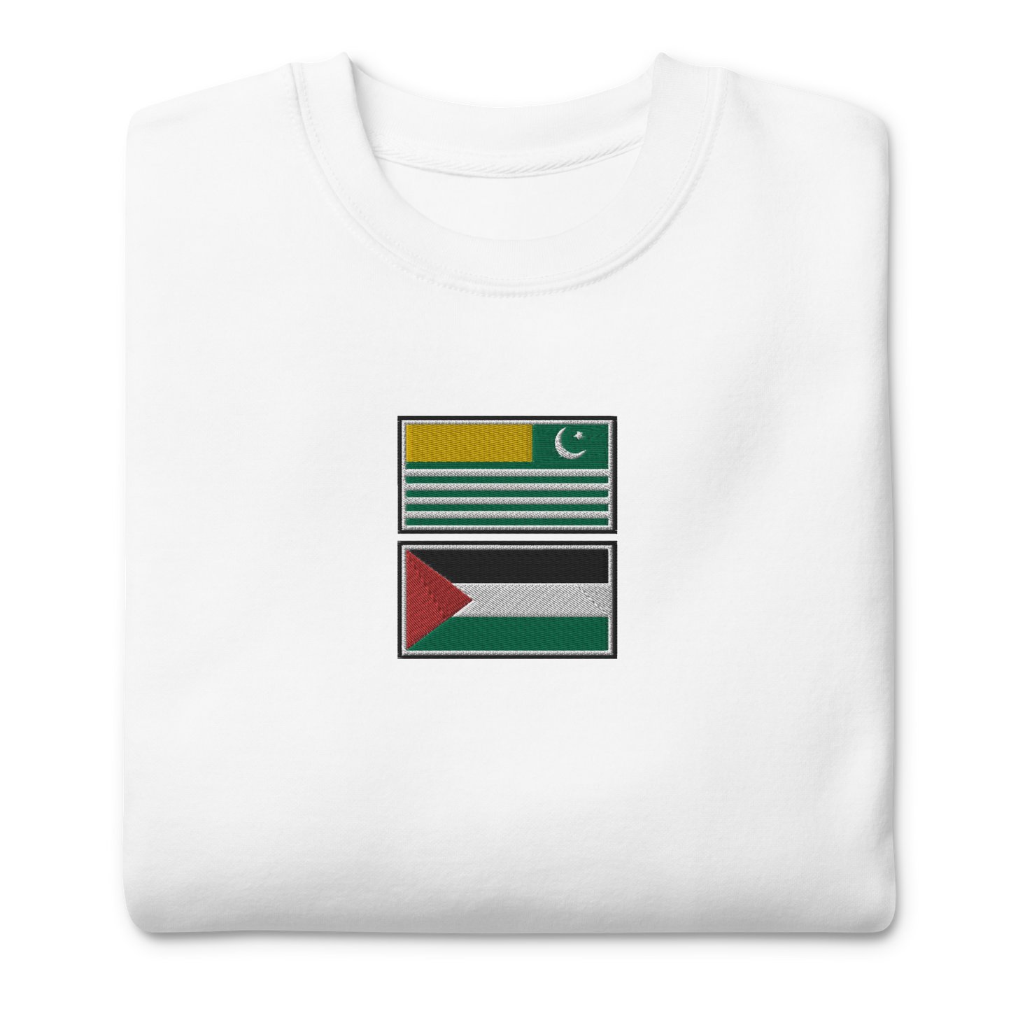 Kashmir x Palestine Embroidered Unisex Sweatshirt