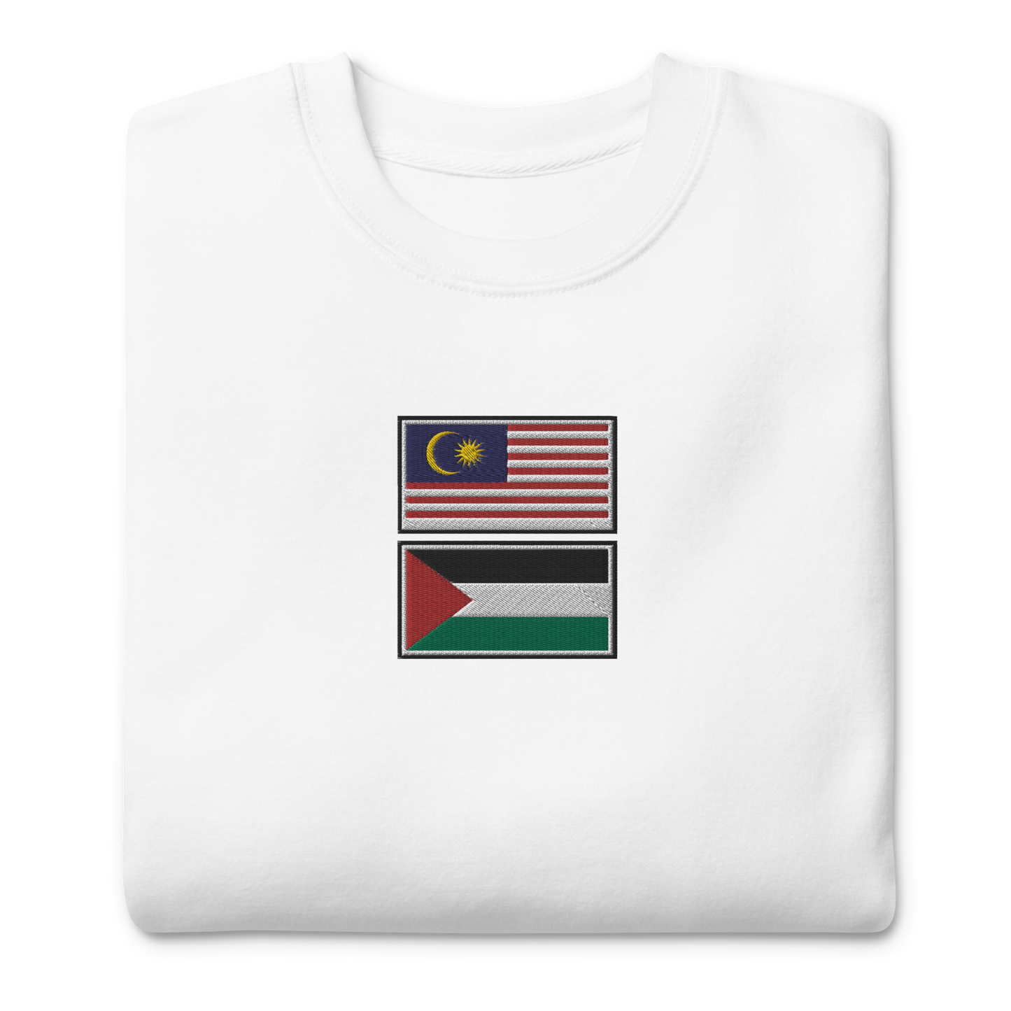 Malaysia x Palestine Embroidered Unisex Sweatshirt