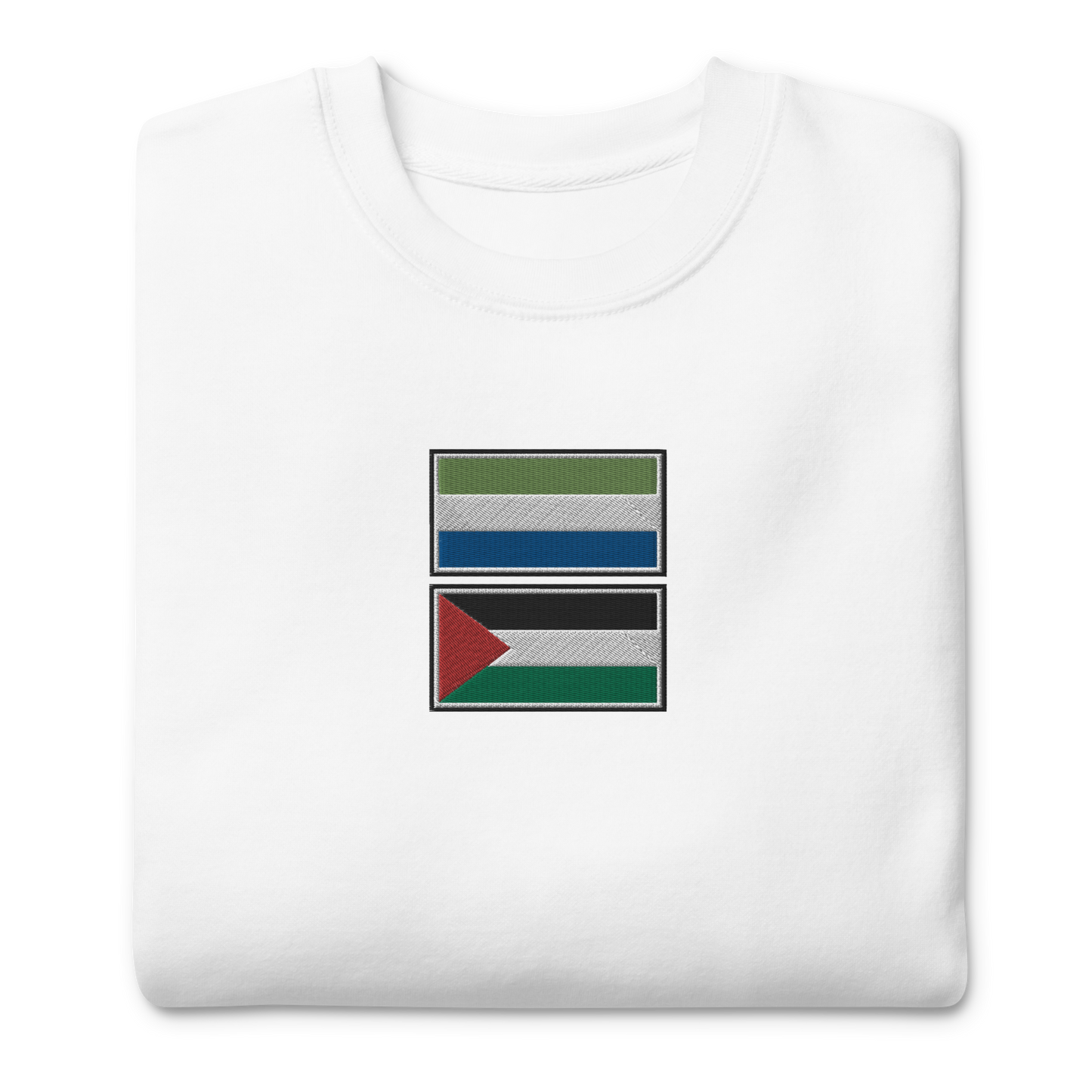 Sierra Leone x Palestine Embroidered Unisex Sweatshirt