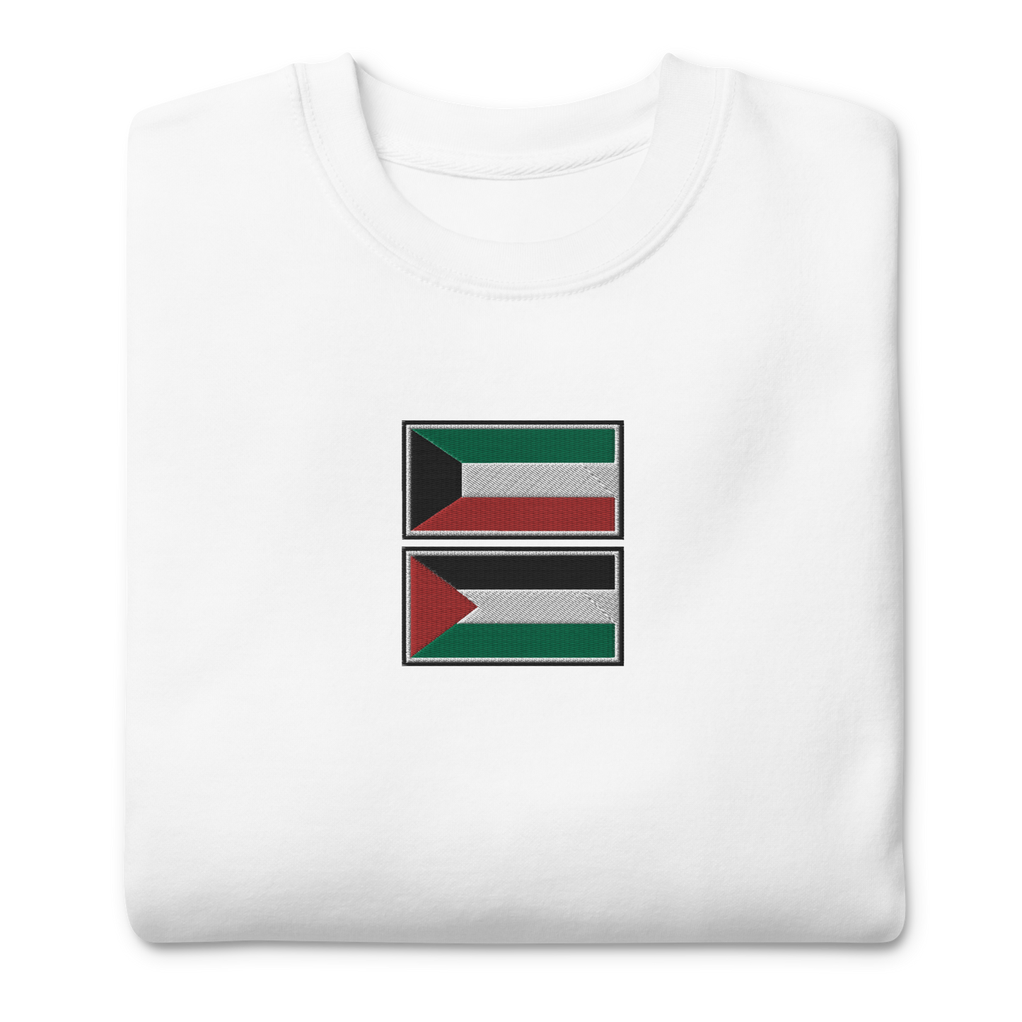 Kuwait x Palestine Embroidered Unisex Sweatshirt