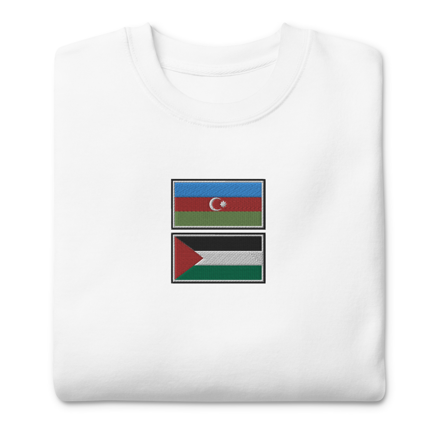 Azerbaijan x Palestine Embroidered Unisex Sweatshirt