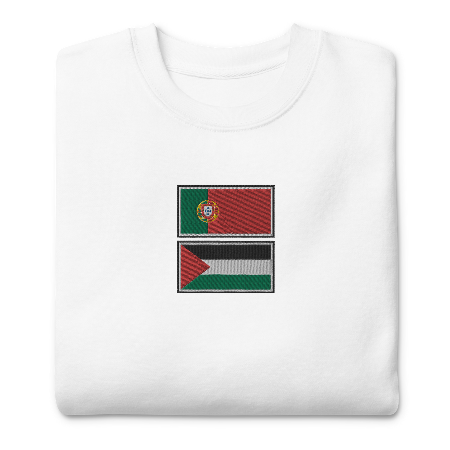 Portugal x Palestine Embroidered Unisex Sweatshirt