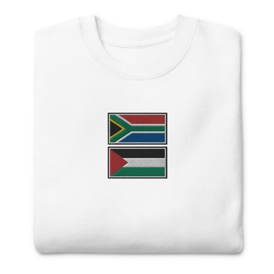 South Africa x Palestine Embroidered Unisex Sweatshirt