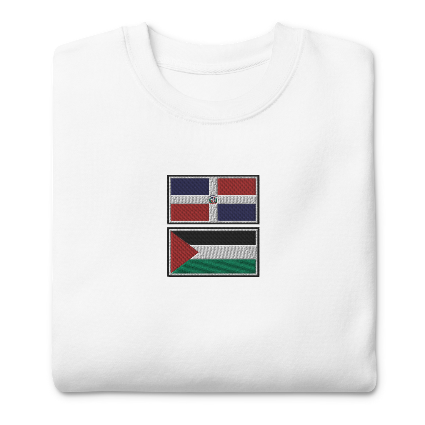 Dominican Republic x Palestine Embroidered Unisex Sweatshirt