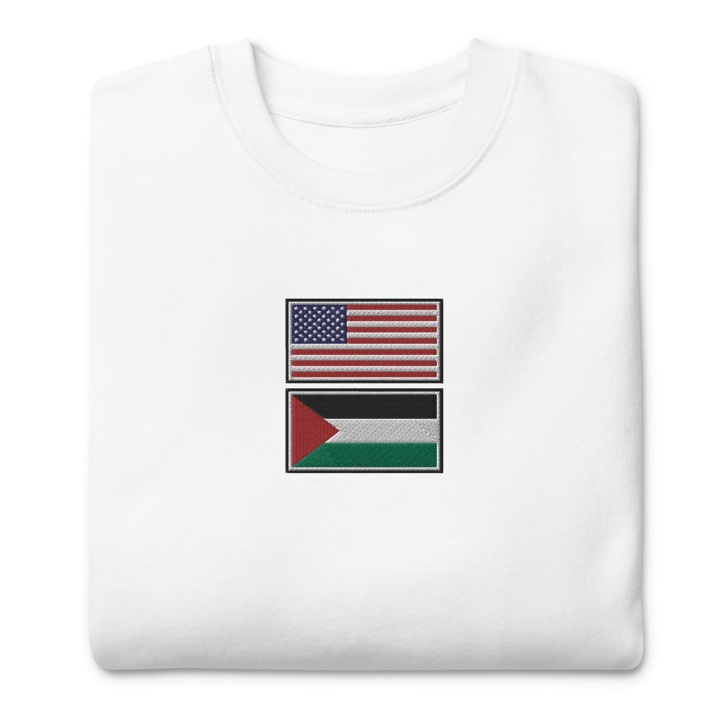 USA x Palestine Embroidered Unisex Sweatshirt