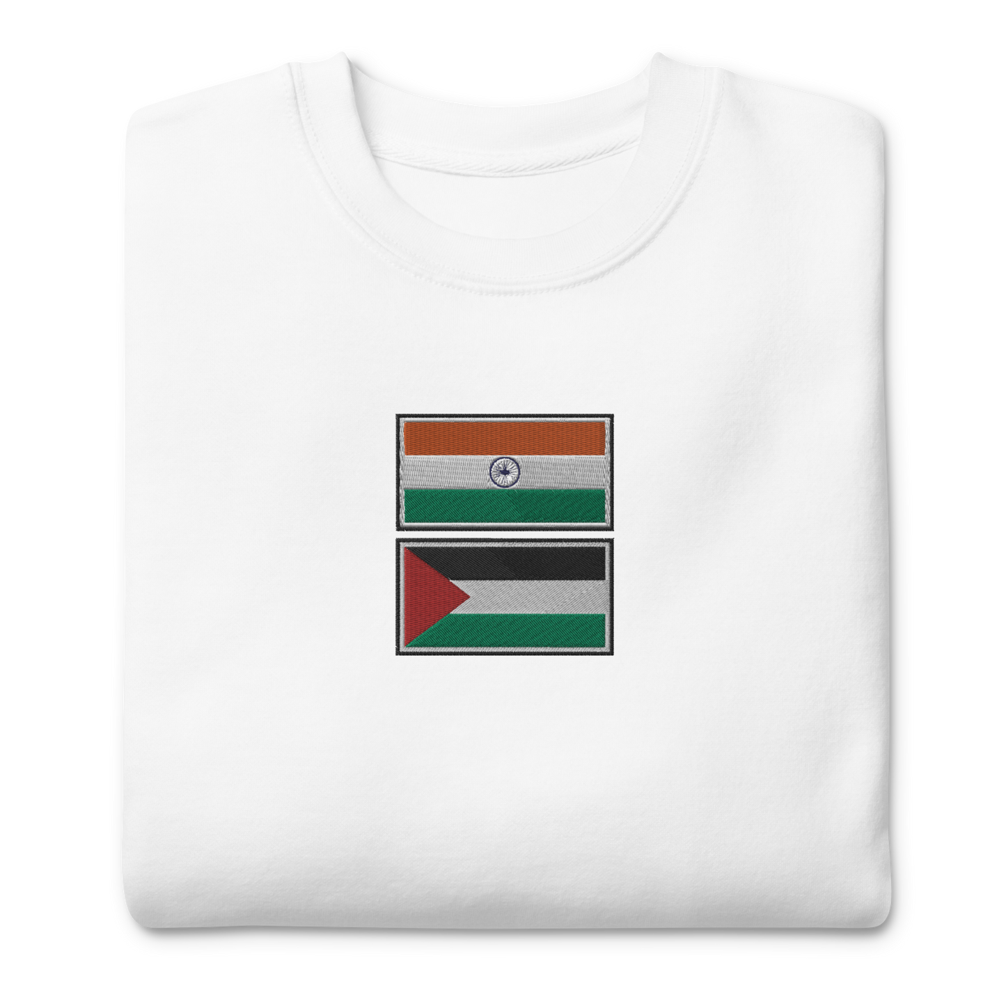 India x Palestine Embroidered Unisex Sweatshirt