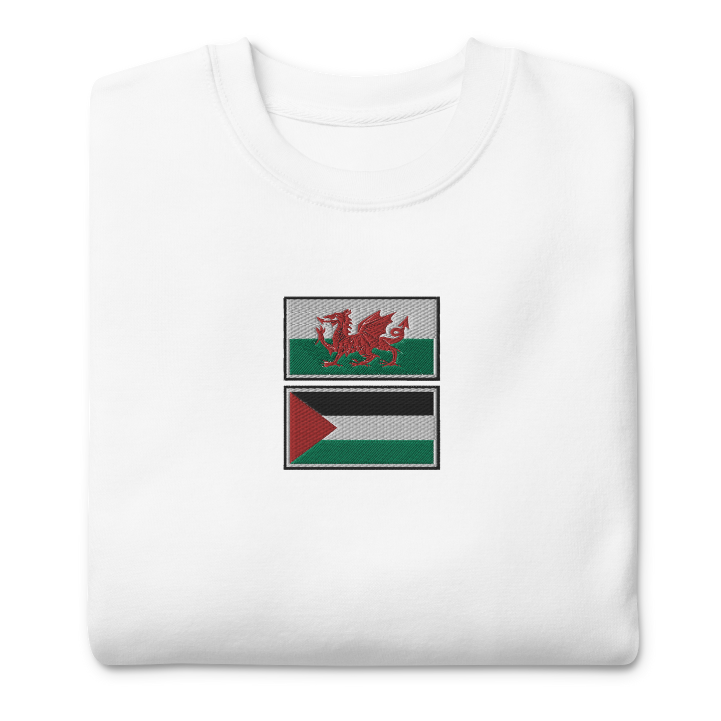 Wales x Palestine Embroidered Unisex Sweatshirt