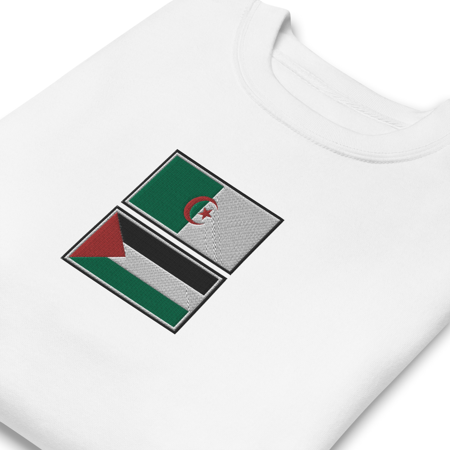 Algeria x Palestine Embroidered Unisex Sweatshirt