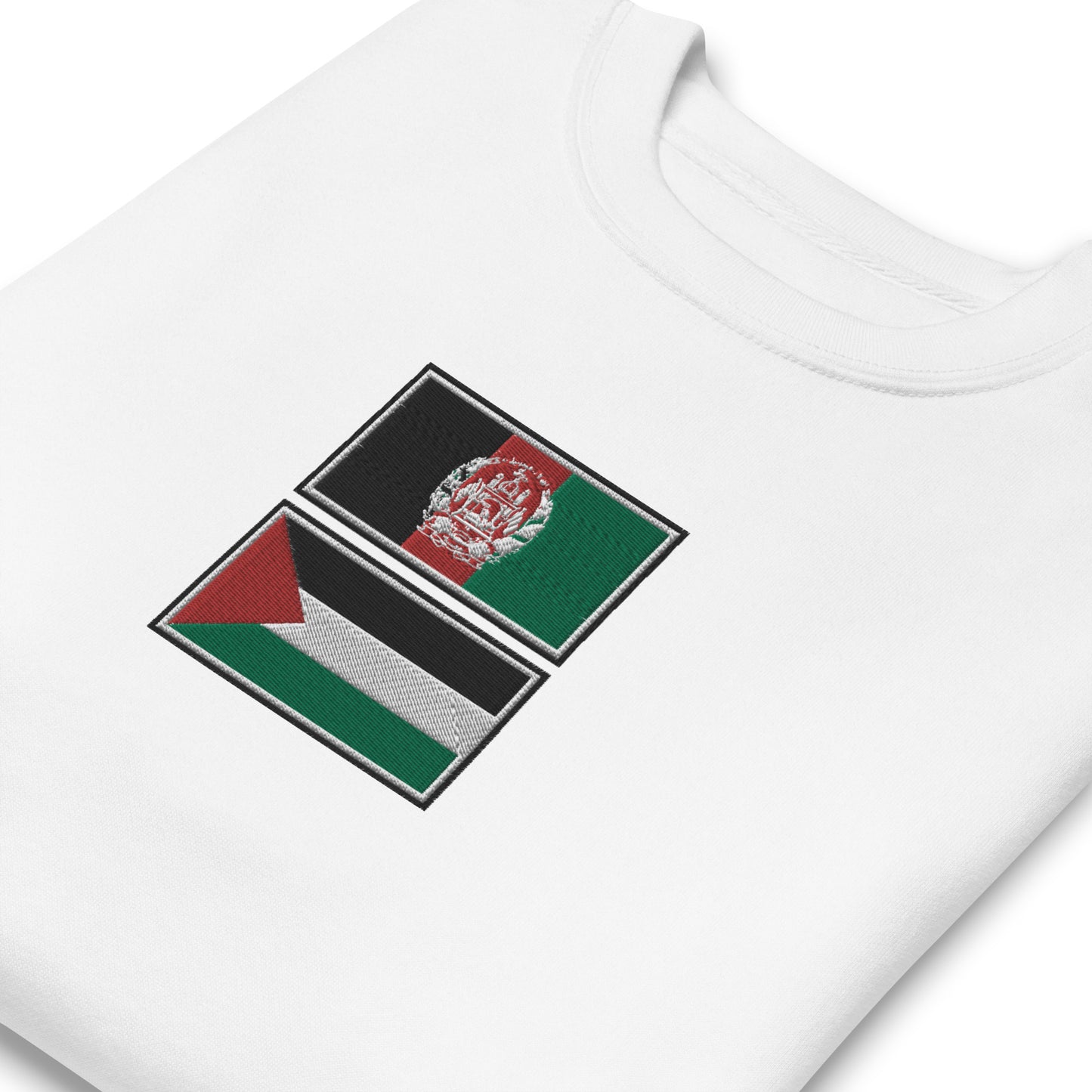 Afghanistan x Palestine Embroidered Unisex Sweatshirt