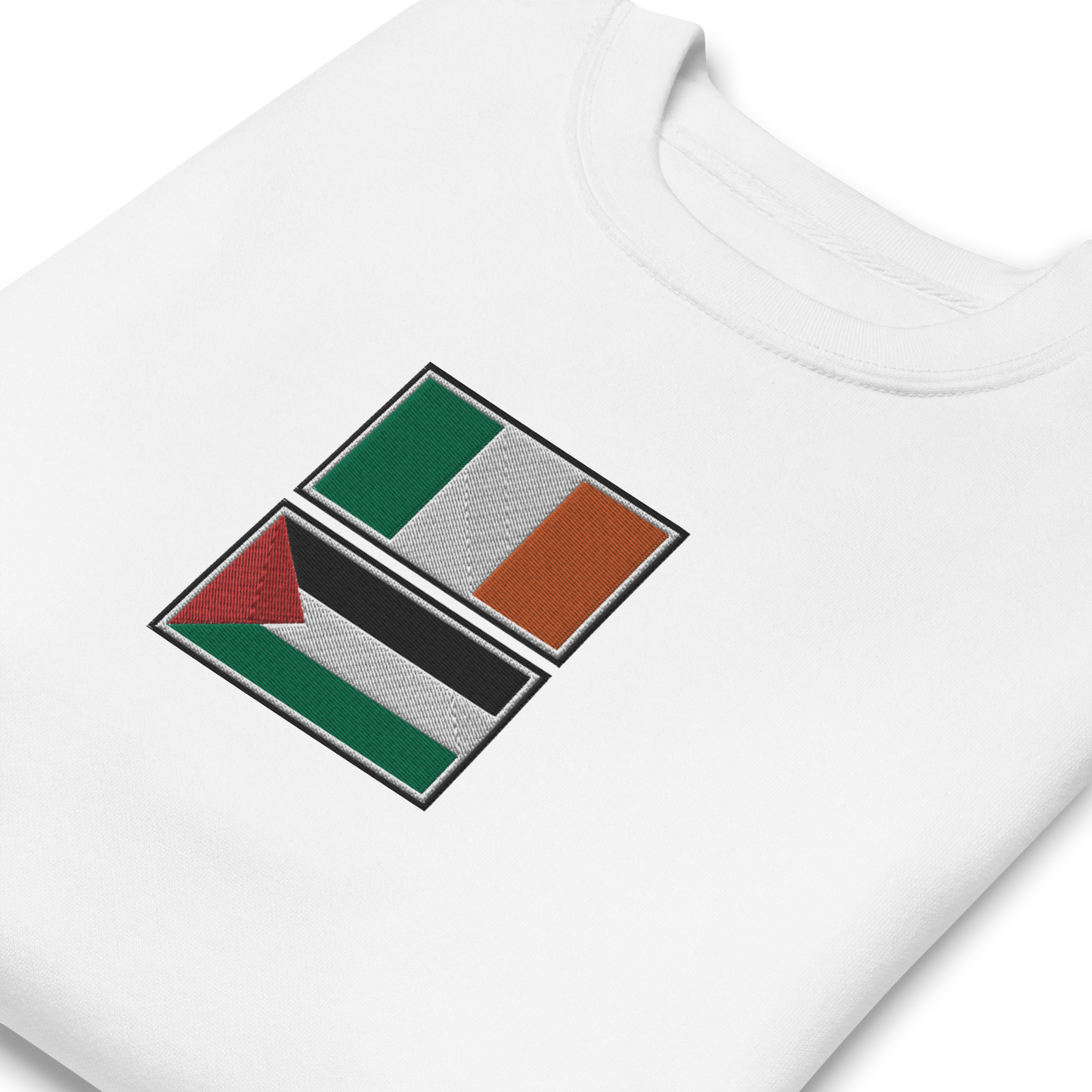 Ireland x Palestine Embroidered Unisex Sweatshirt