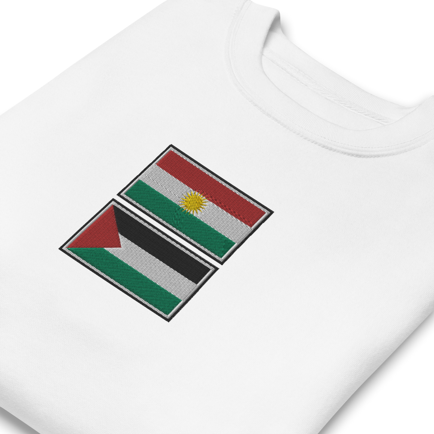 Kurdistan x Palestine Embroidered Unisex Sweatshirt