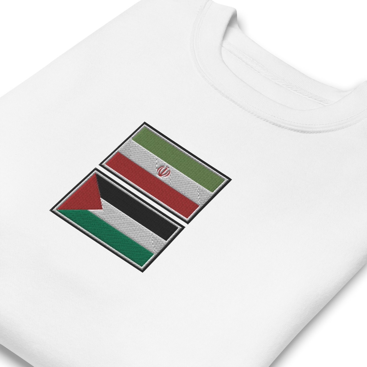 Iran x Palestine Embroidered Unisex Sweatshirt