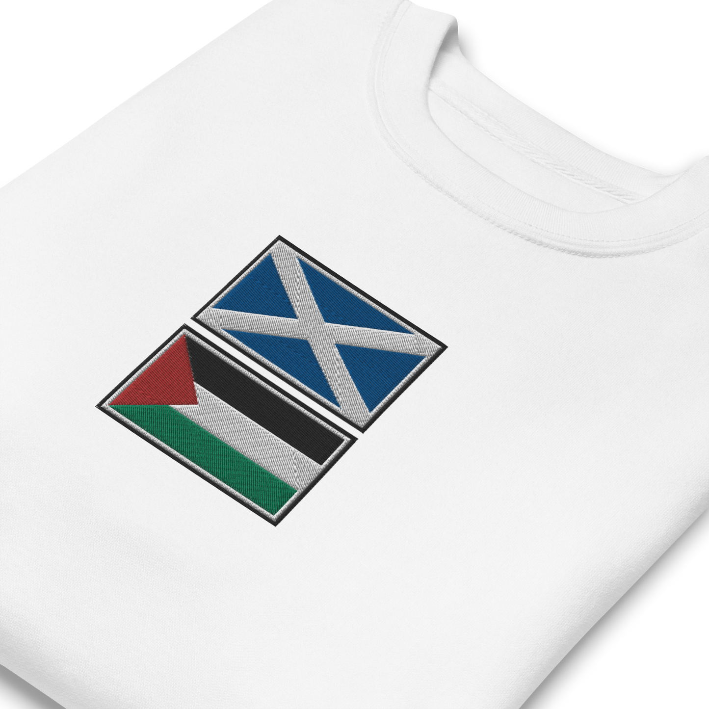 Scotland x Palestine Embroidered Unisex Sweatshirt