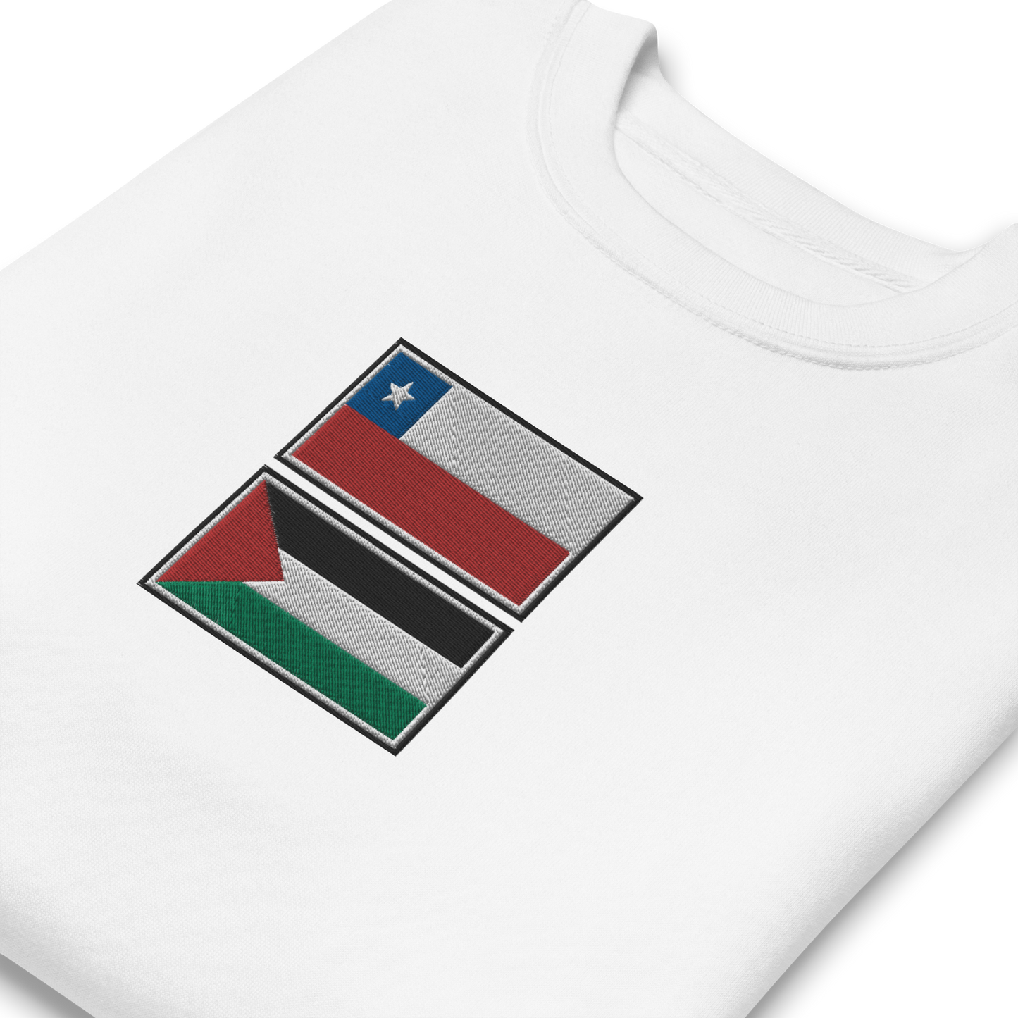 Chile x Palestine Embroidered Unisex Sweatshirt