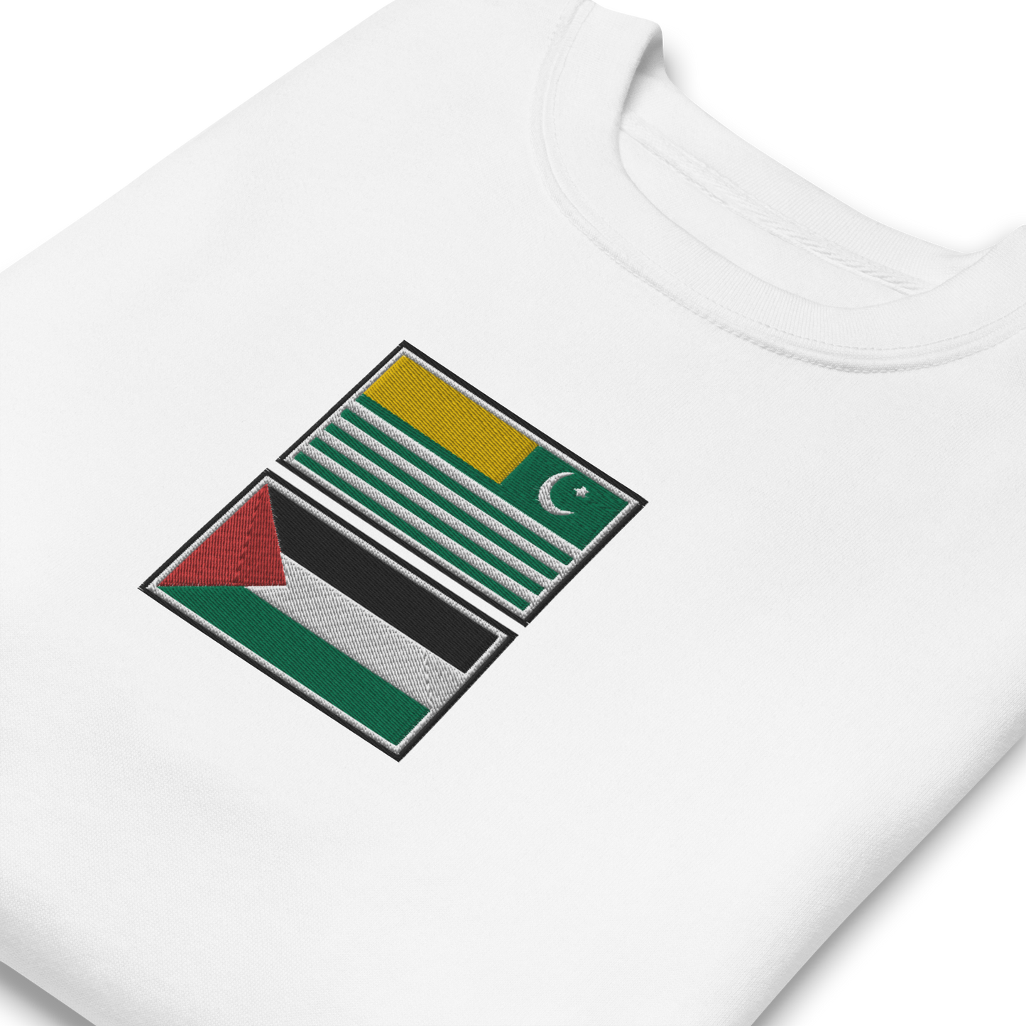 Kashmir x Palestine Embroidered Unisex Sweatshirt