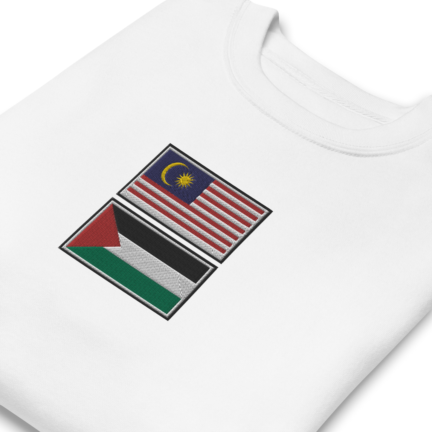 Malaysia x Palestine Embroidered Unisex Sweatshirt