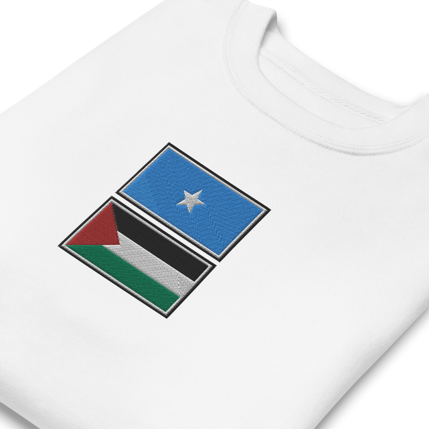 Somalia x Palestine Embroidered Unisex Sweatshirt