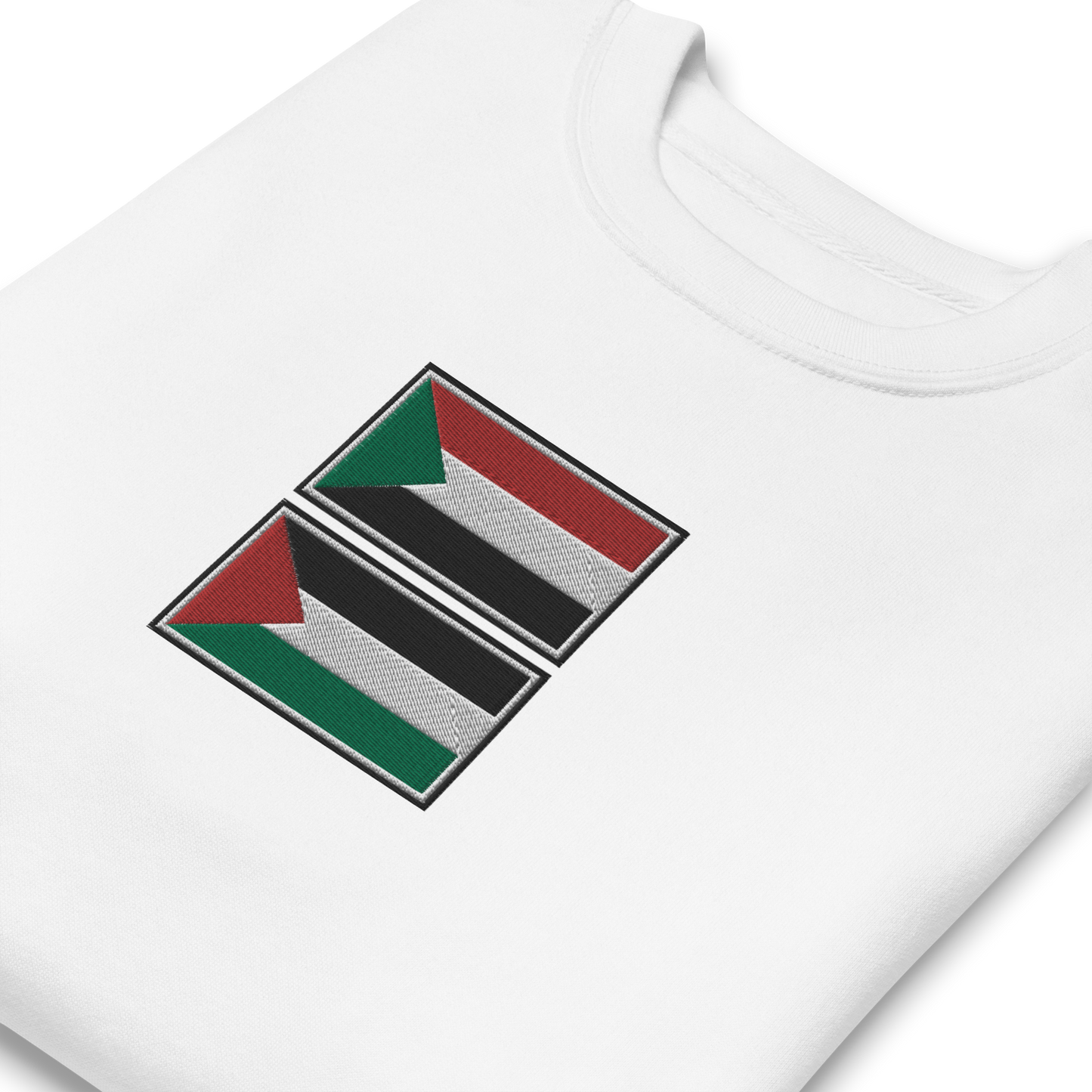 Sudan x Palestine Embroidered Unisex Sweatshirt