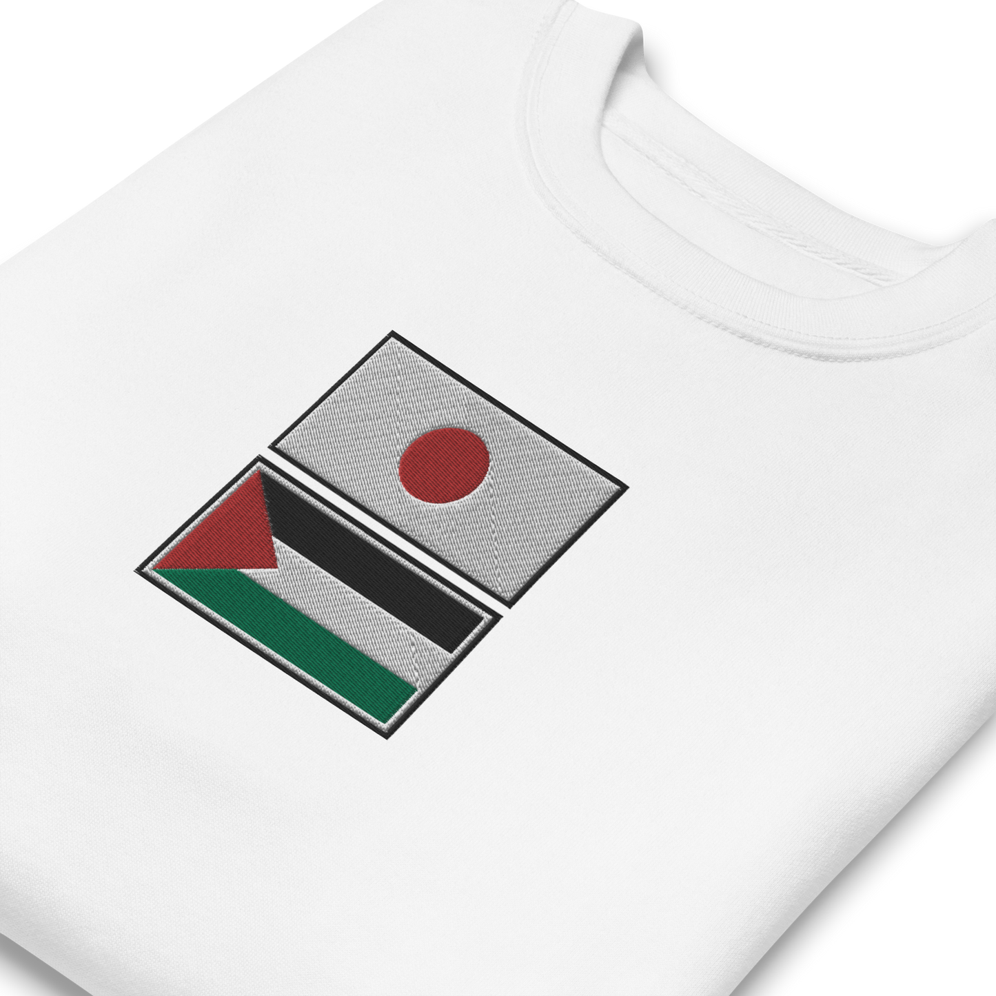 Japan x Palestine Embroidered Unisex Sweatshirt