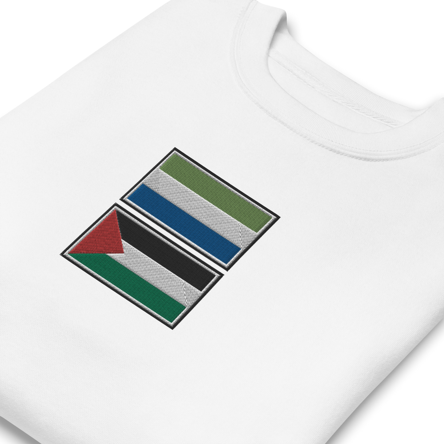 Sierra Leone x Palestine Embroidered Unisex Sweatshirt