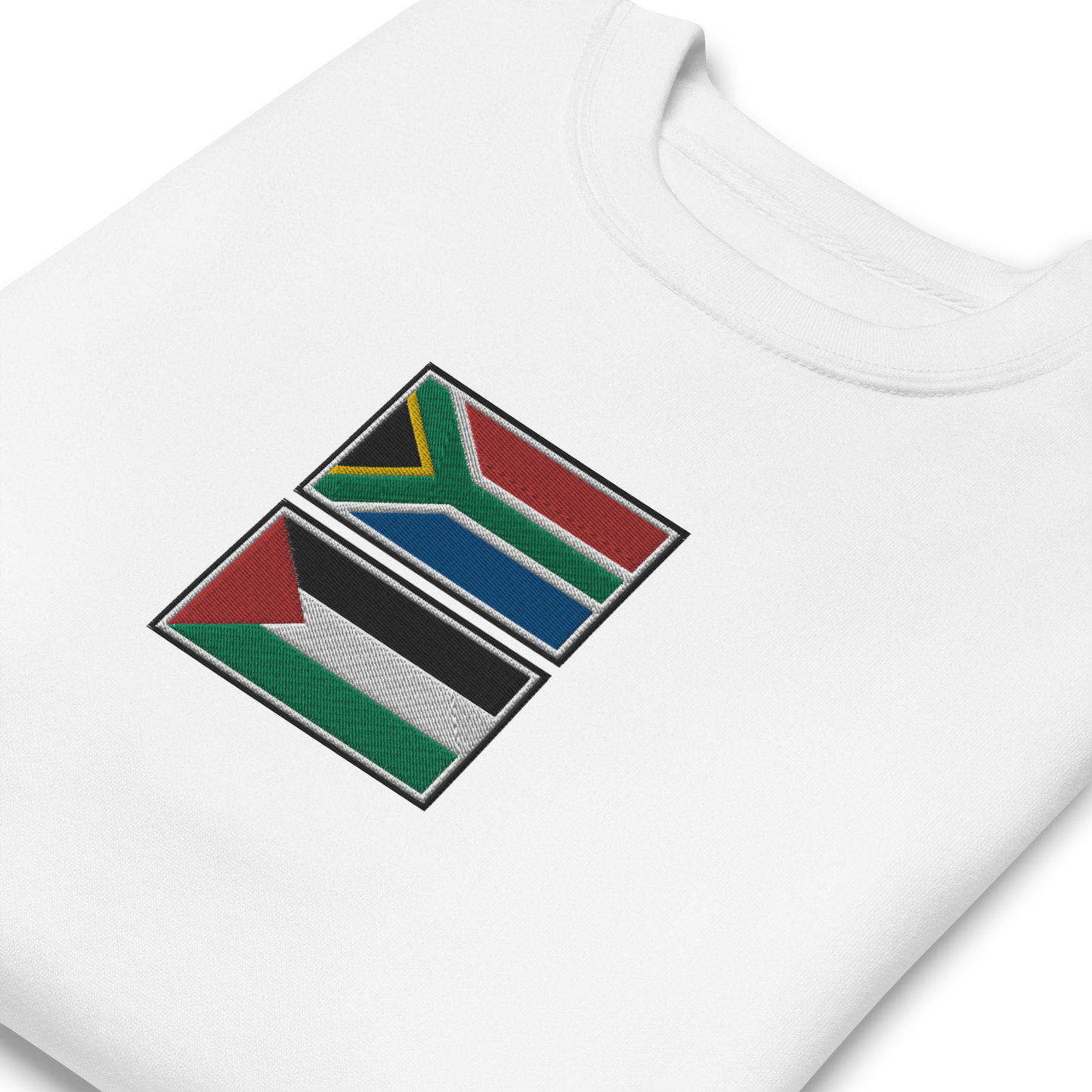 South Africa x Palestine Embroidered Unisex Sweatshirt