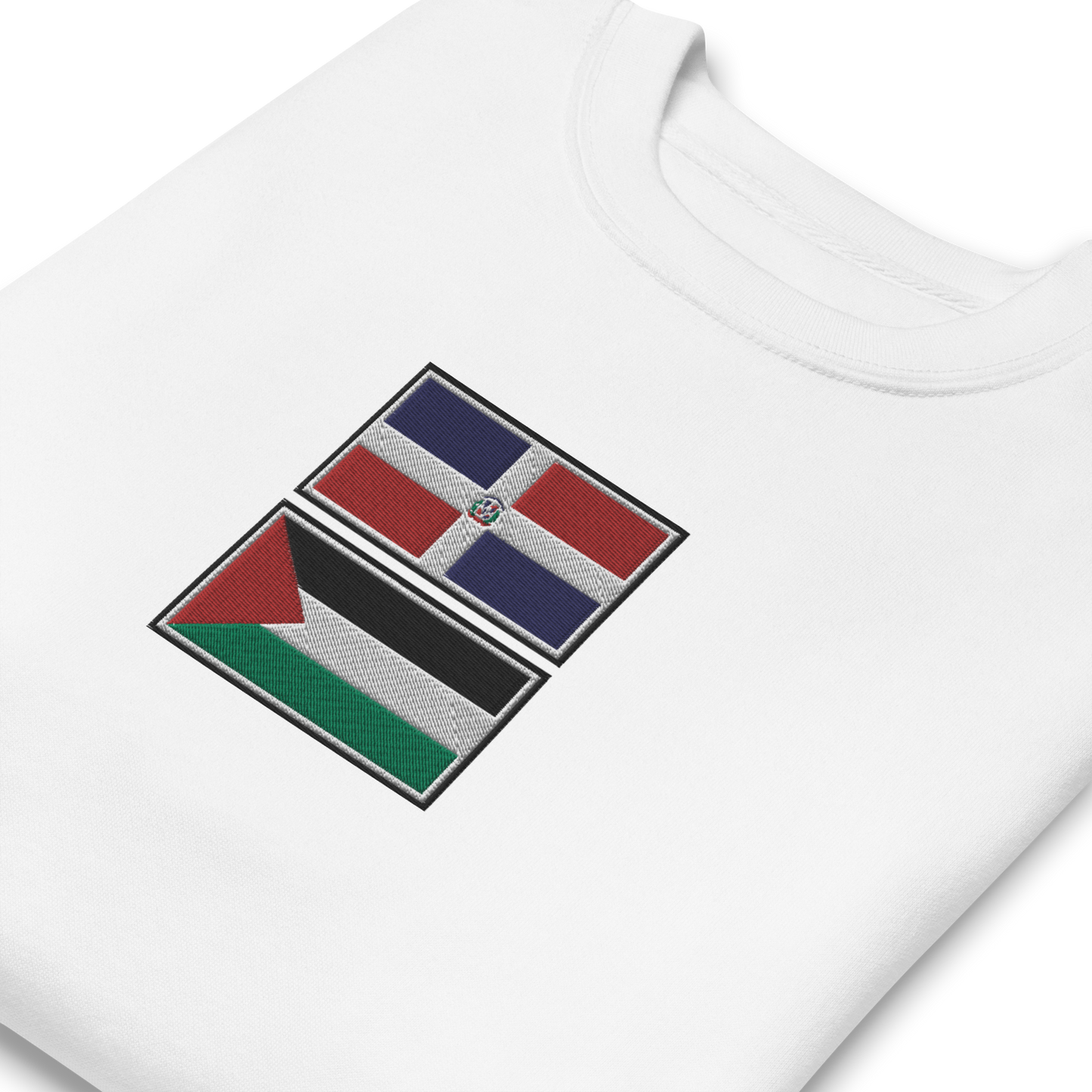 Dominican Republic x Palestine Embroidered Unisex Sweatshirt