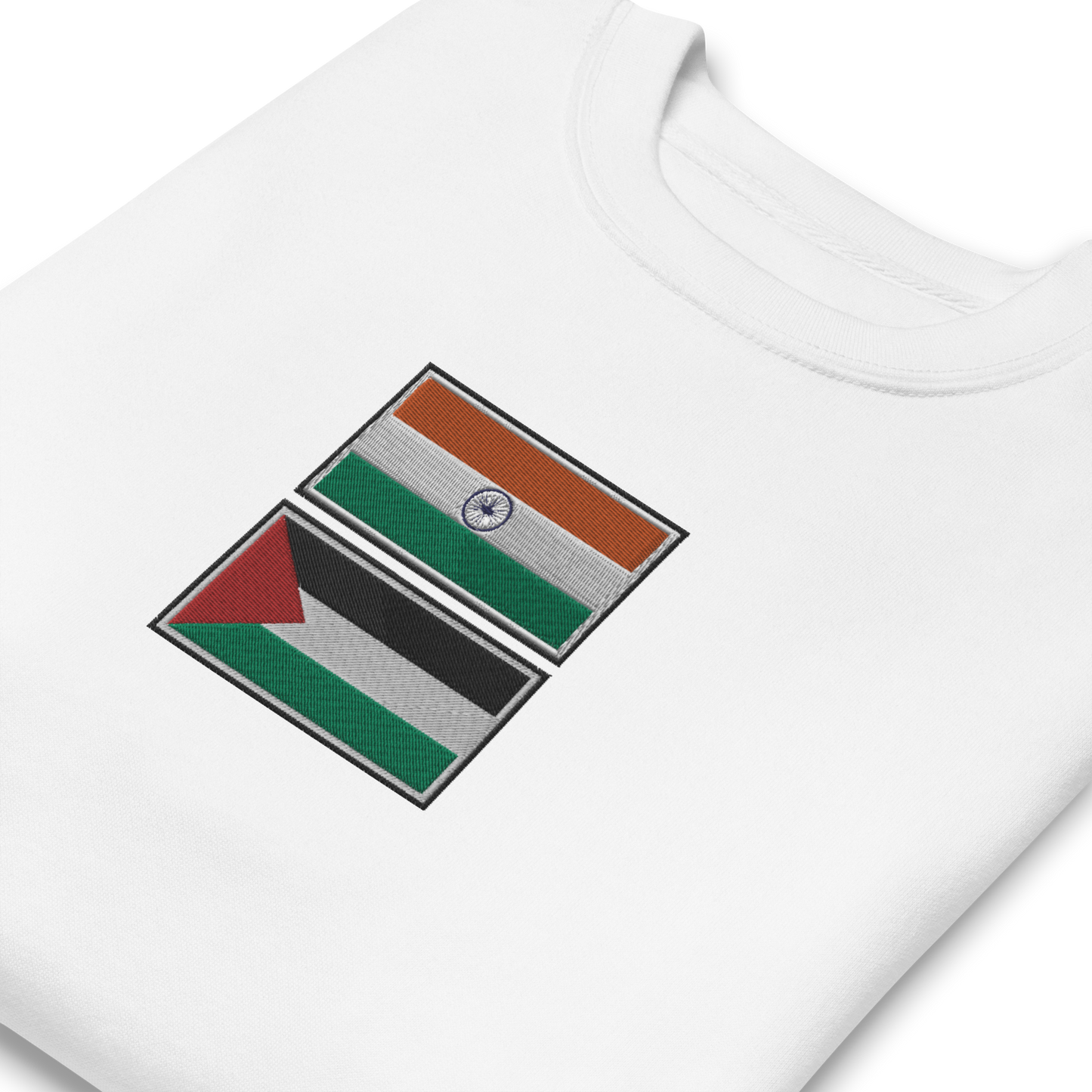 India x Palestine Embroidered Unisex Sweatshirt