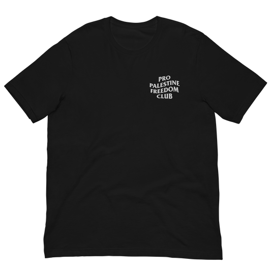 Pro Palestine Freedom Club Unisex T-Shirt With Back Print
