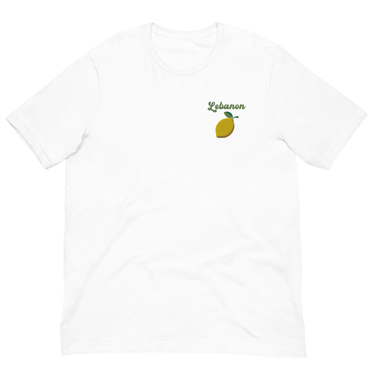 Lebanon Lemon Embroidered Unisex T-Shirt