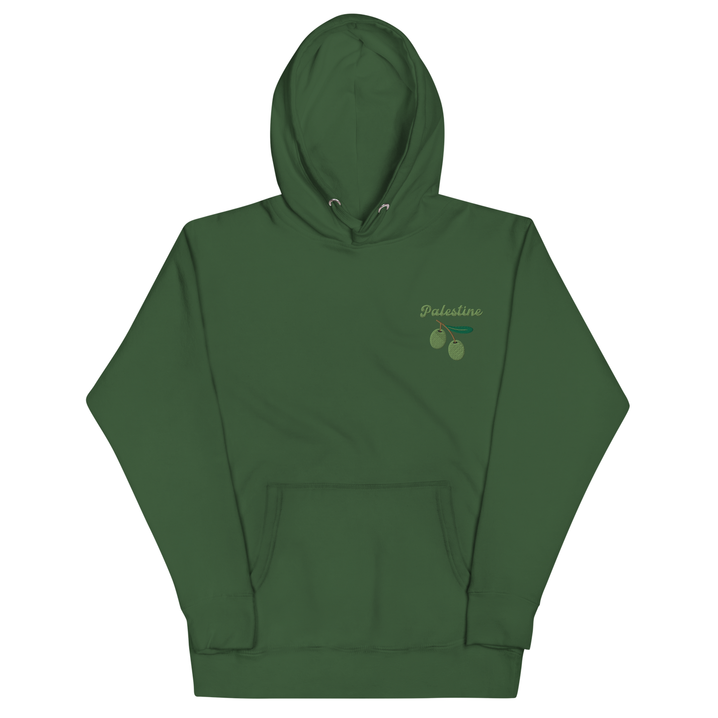 Palestine Olive Embroidered Unisex Hoodie 🫒