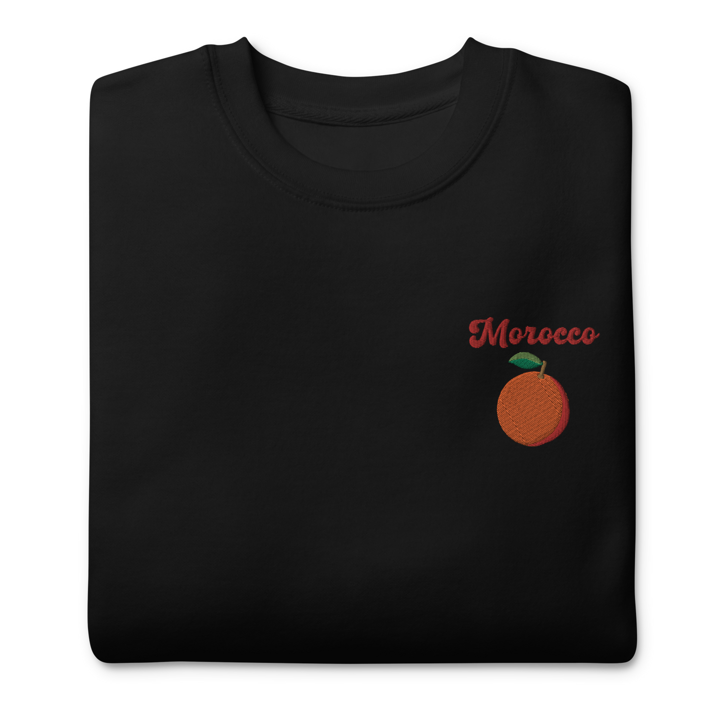 Morocco Orange Embroidered Unisex Sweatshirt 🍊