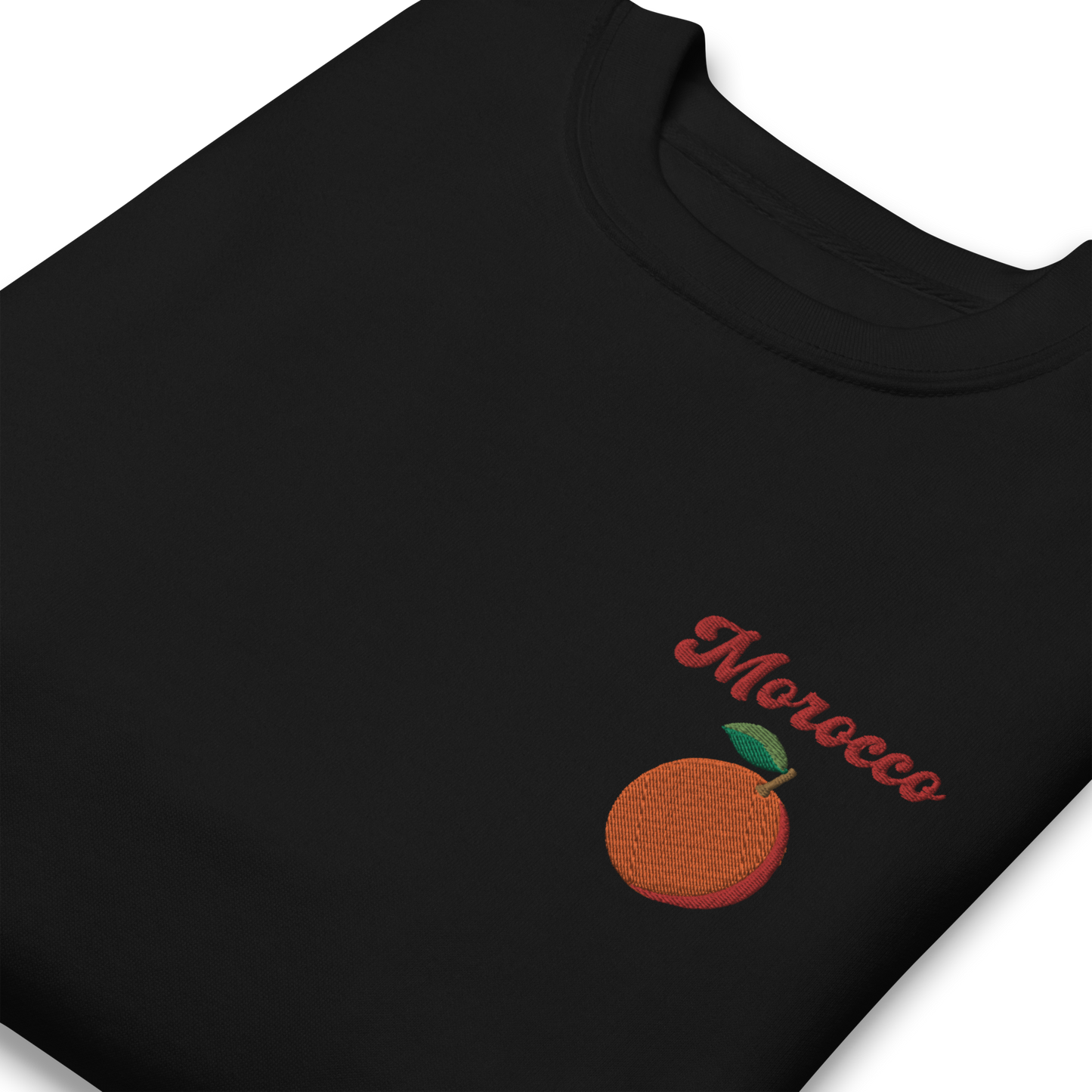 Morocco Orange Embroidered Unisex Sweatshirt 🍊