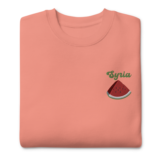 Syria Watermelon Embroidered Unisex Sweatshirt 🍉