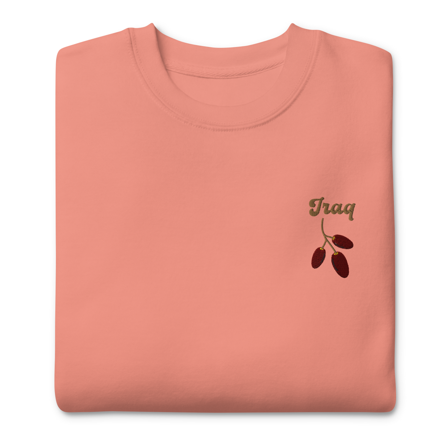 Iraq Dates Embroidered Unisex Sweatshirt