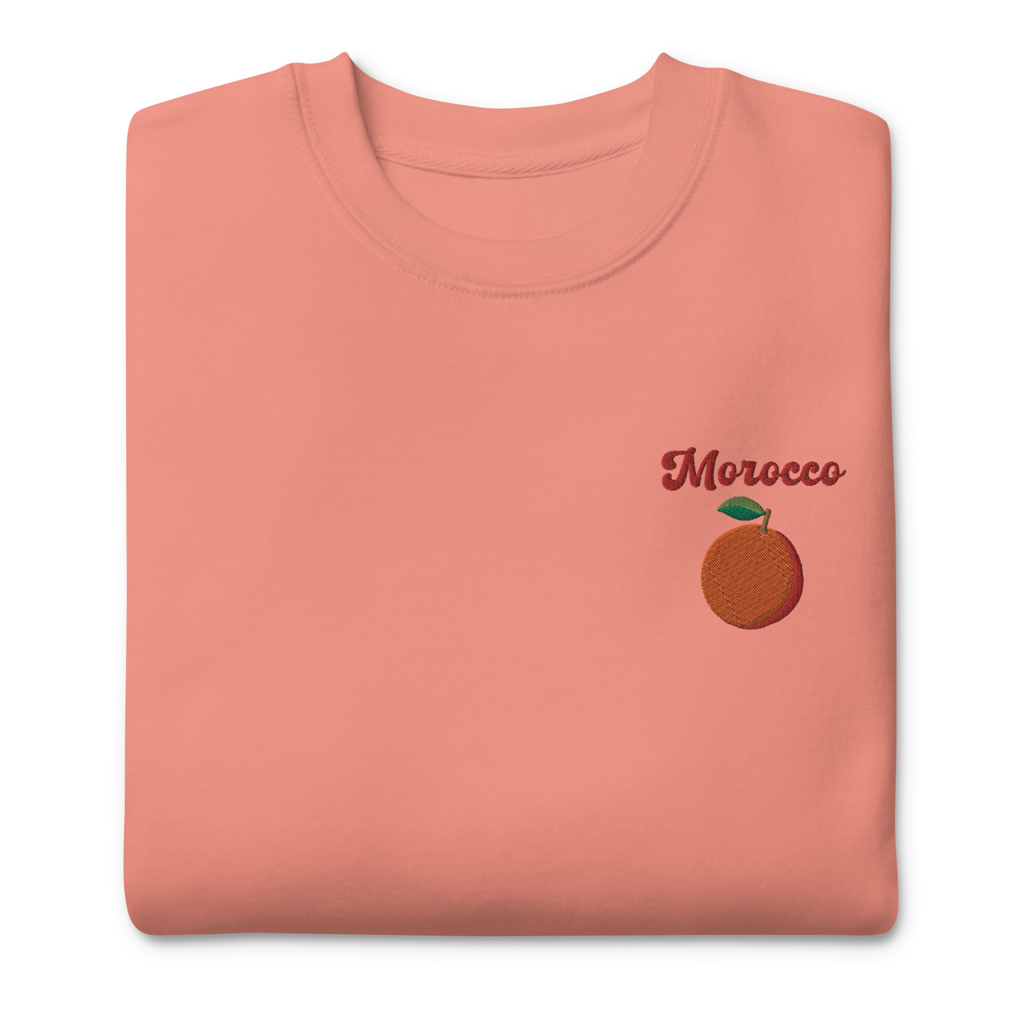 Morocco Orange Embroidered Unisex Sweatshirt 🍊