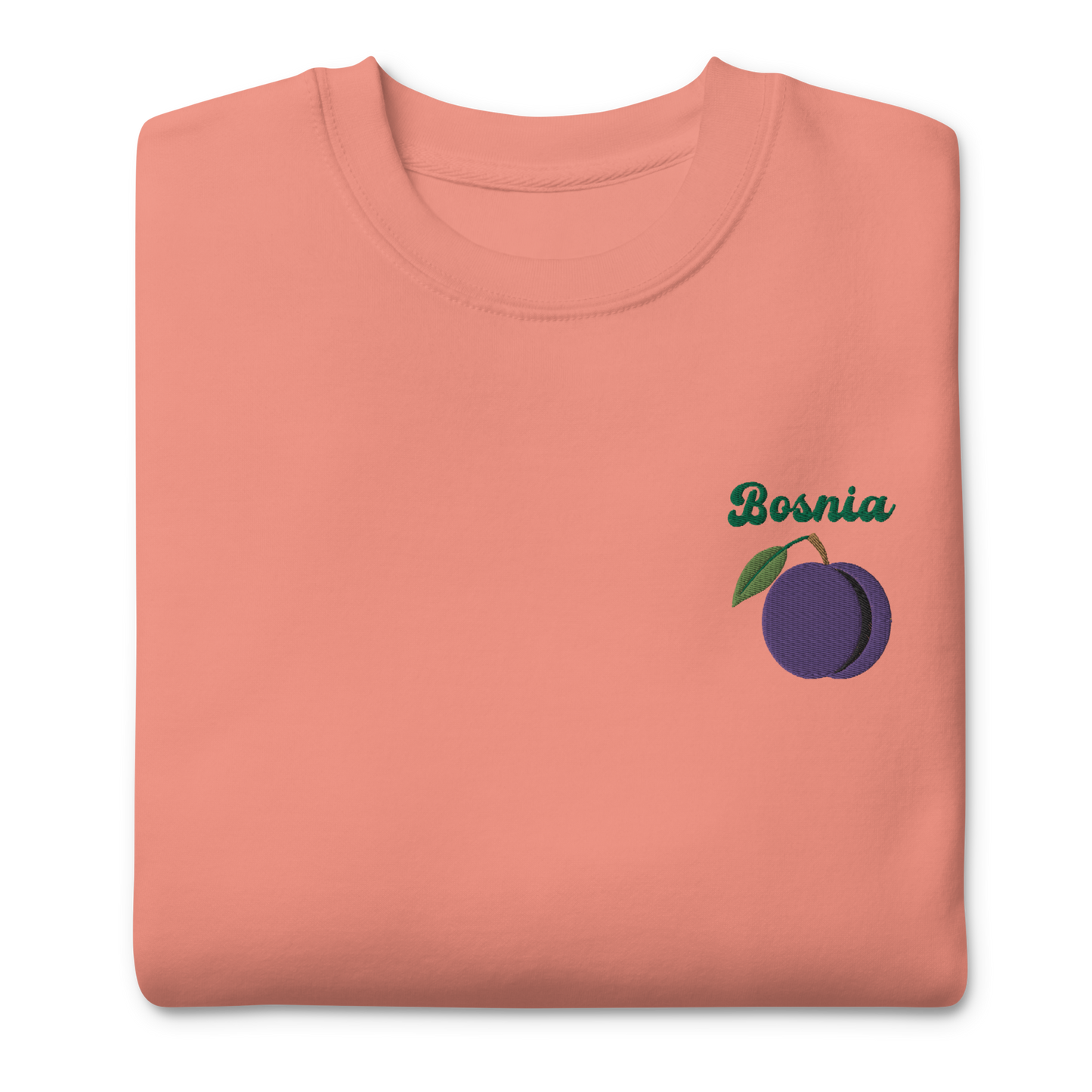 Bosnia Plum Embroidered Unisex Sweatshirt