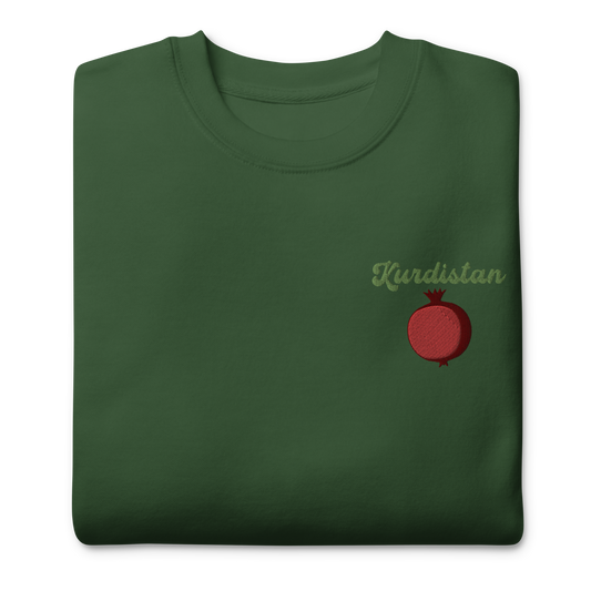Kurdistan Pomegranate Embroidered Unisex Sweatshirt