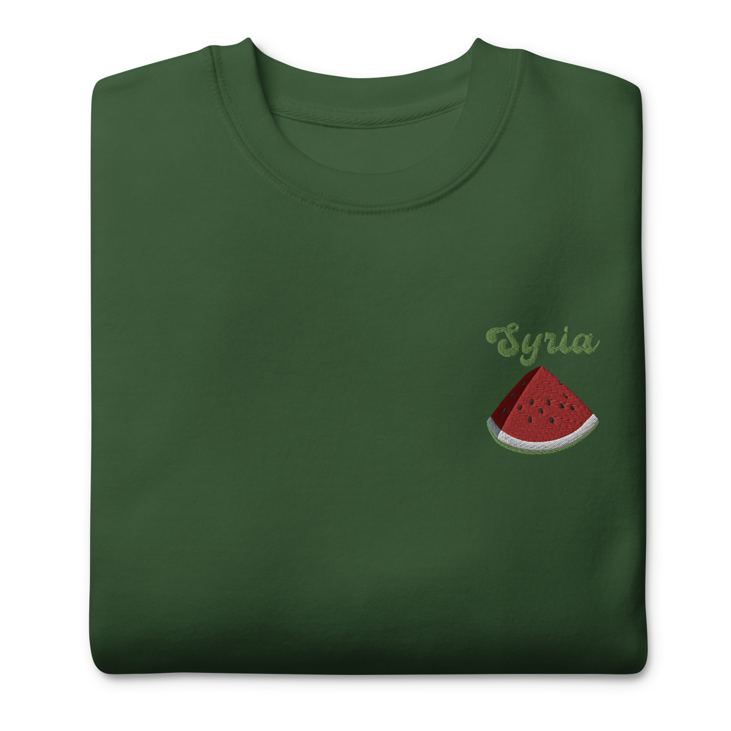 Syria Watermelon Embroidered Unisex Sweatshirt 🍉